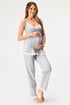 Dolga bombažna pižama za nosečnice Harriet md133350_fm_12 - siva
