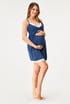 Kratka bombažna spalna srajca Harriet za nosečnice md133475_fm_13 - modra
