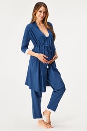 Těhotenský bavlněný župan Harriet krátký