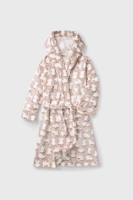 Hrejivý detský župan Neon Cats s kapucňou