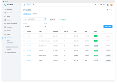 invoices dashboard