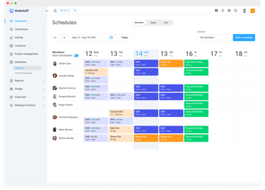 employee schedule tracker