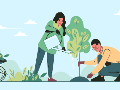 Volunteering in community gardening and environmental activities in Ireland.