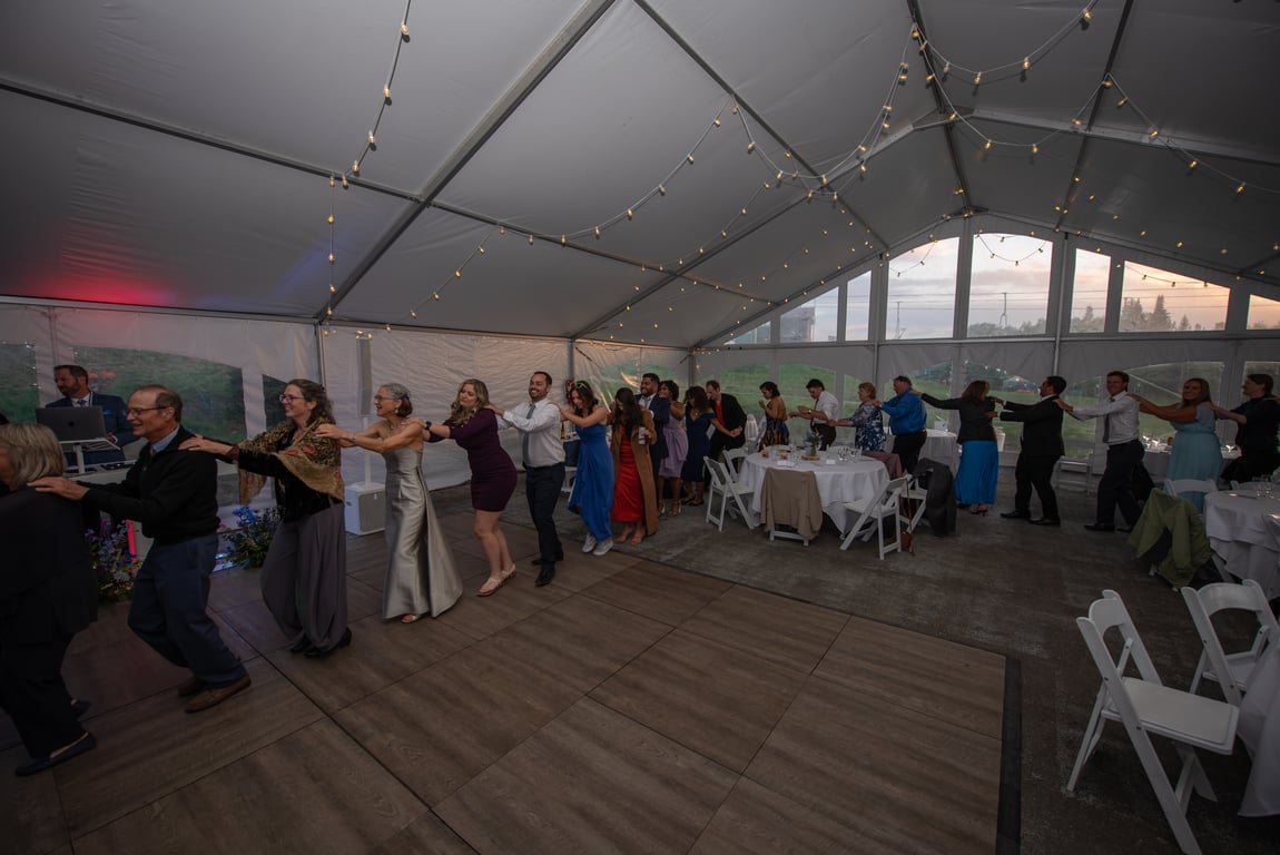 Wide tent reception in Crested Butte