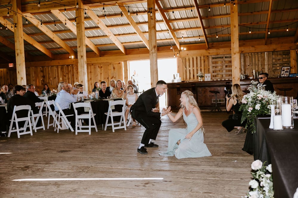 Antler Ridge barn wedding reception in Montrose Colorado