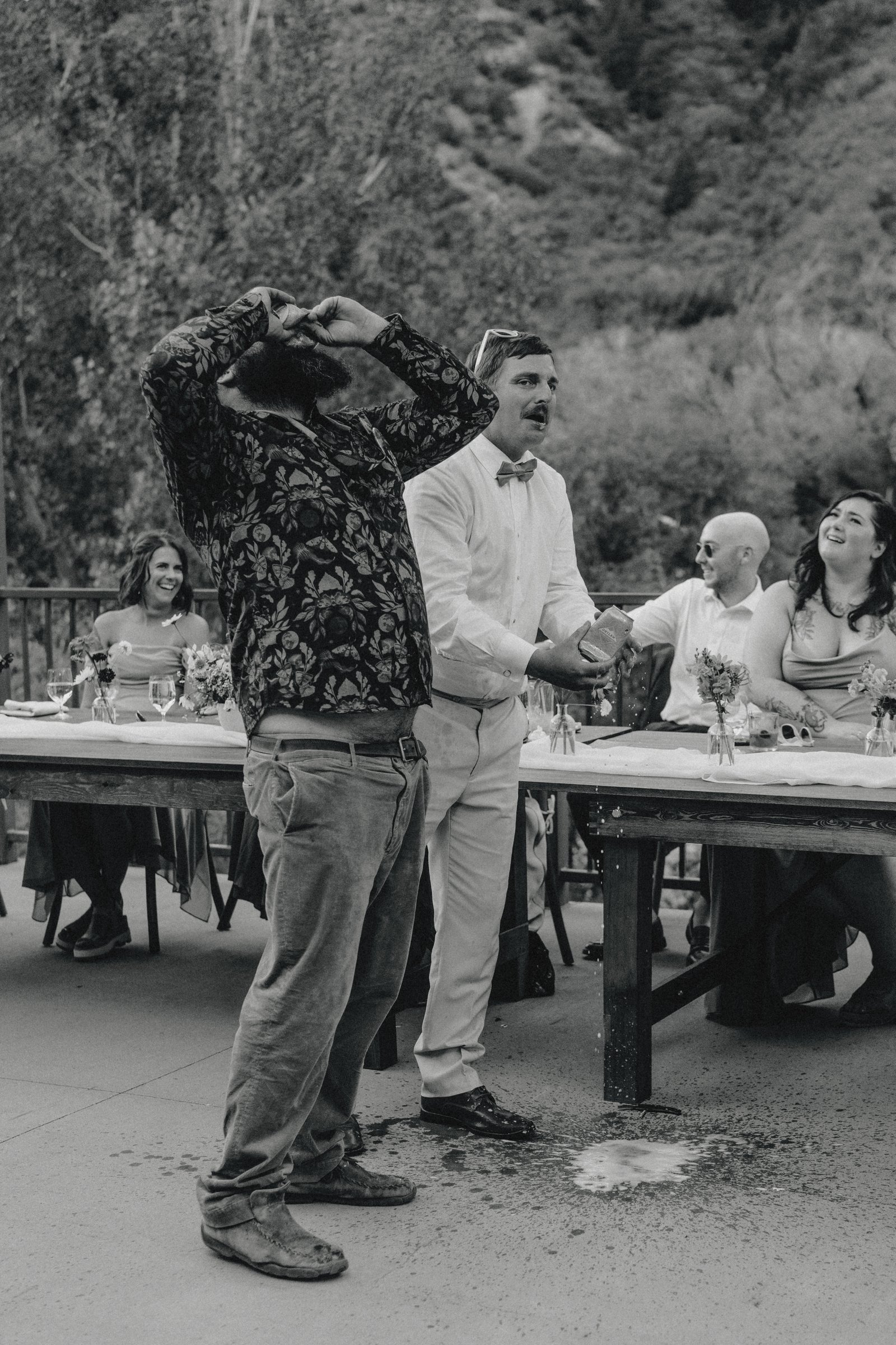 Firefly Entertainment evening wedding reception at Glenwood Canyon Resort