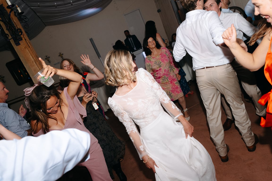 Wedding reception dance floor at Carbondale venue