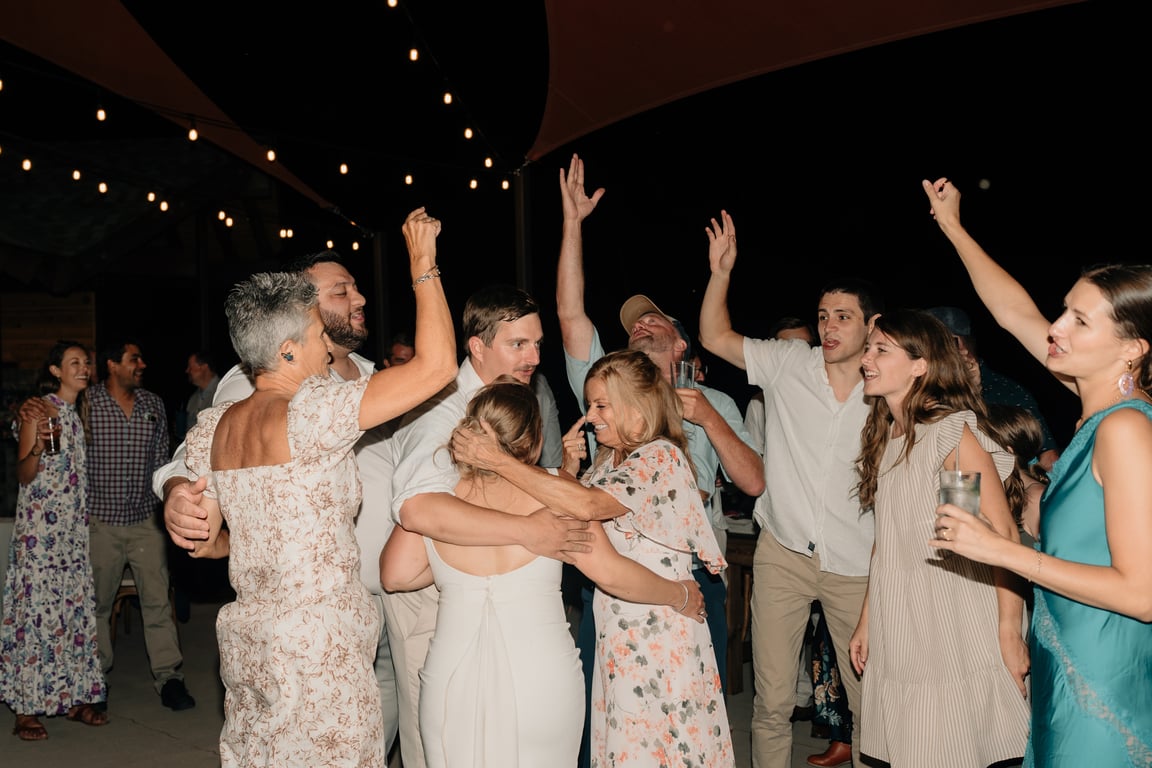 Outdoor dance floor at Glenwood Springs wedding