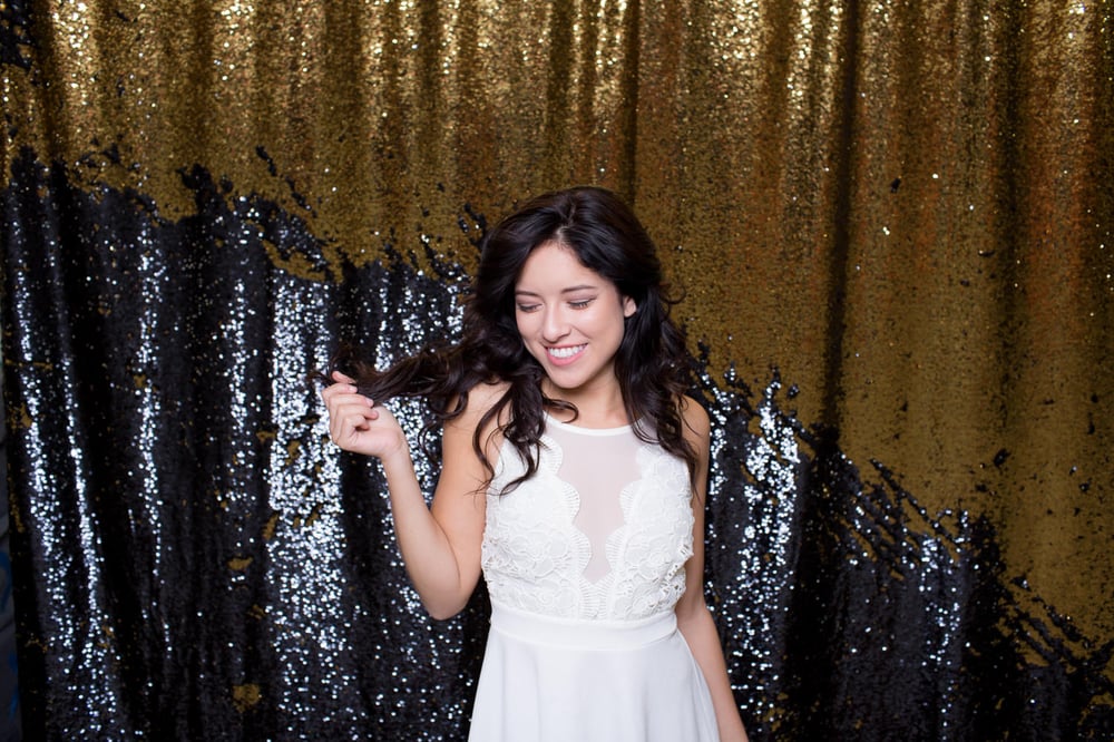 Black and Gold Mermaid Backdrop