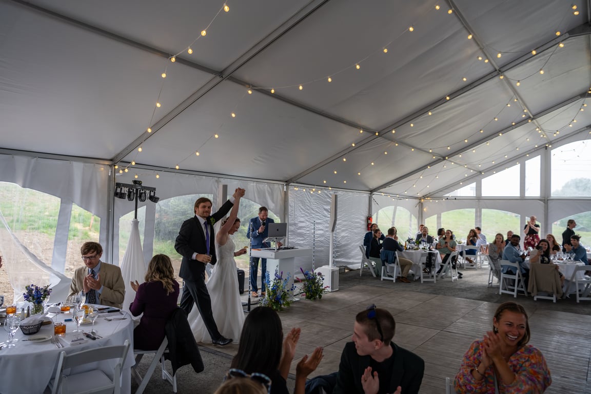Nathan Watchman performing as wedding DJ and MC