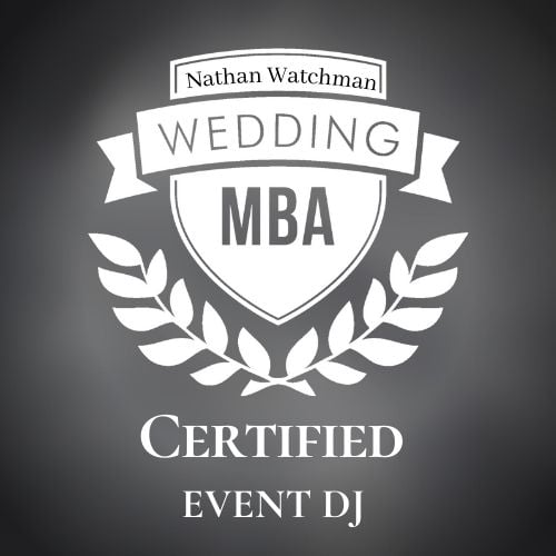 DJ booth setup at Montrose wedding