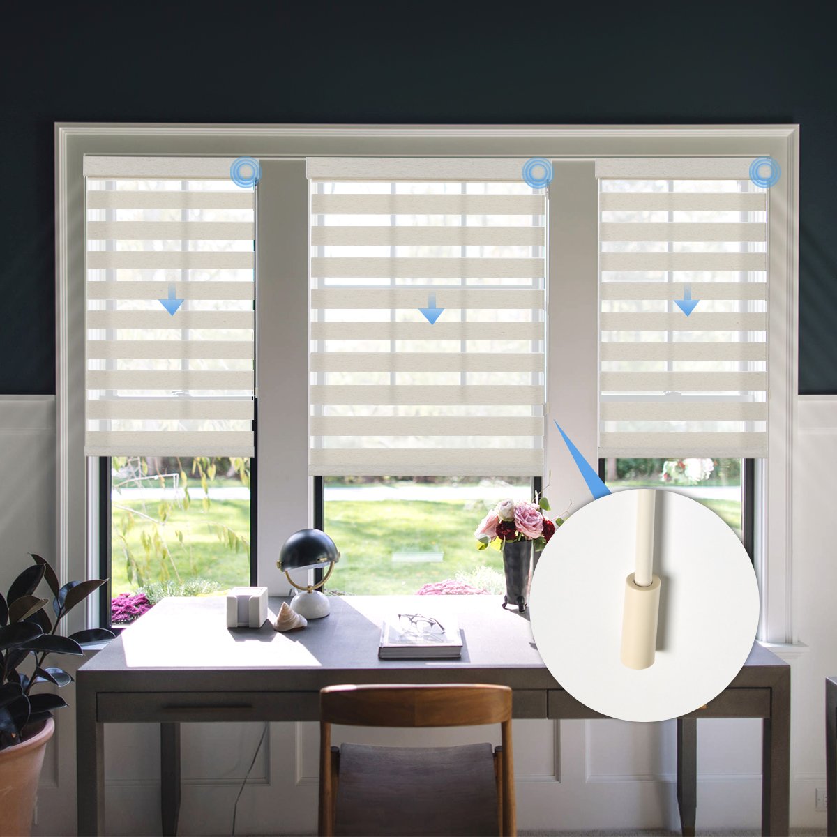 Eve Motionblinds Motorized Zebra Shades