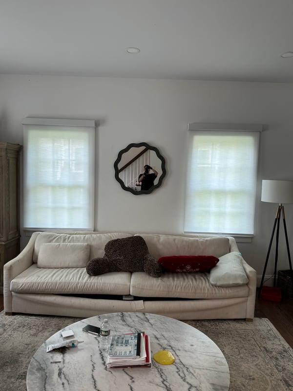 Clean & Minimal Living Room – Cellular Shade — view 3