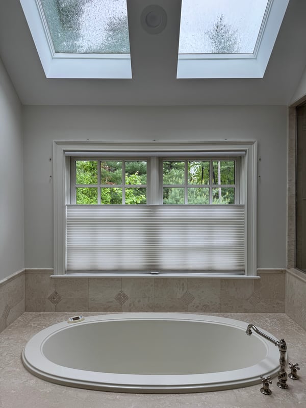 Soft & Airy Bathroom Retreat – Cellular Shade — view 3