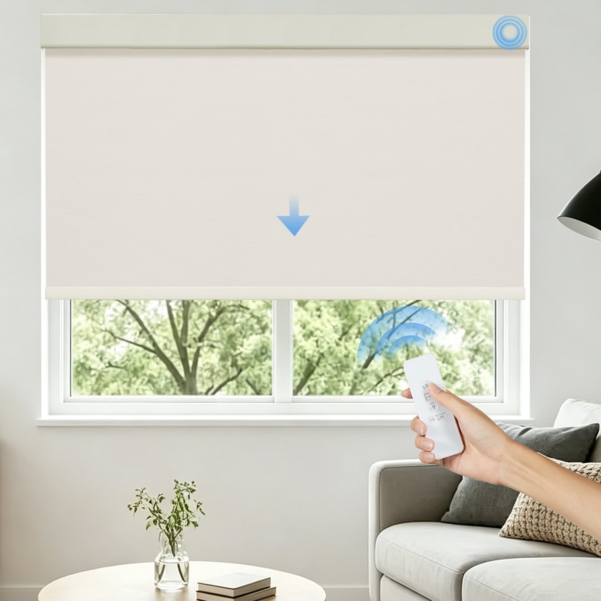 Motorized 1% Openness Basic Solar Shades