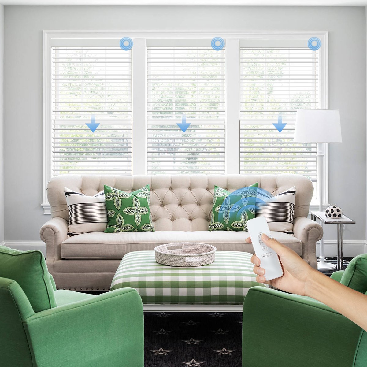 A-OK Motorized Slub Shangri-La Sheer Shades