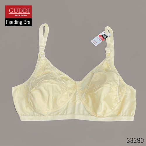 Guddi Premium Woven Cotton Nursing Bra - Feeding Bra- Cream