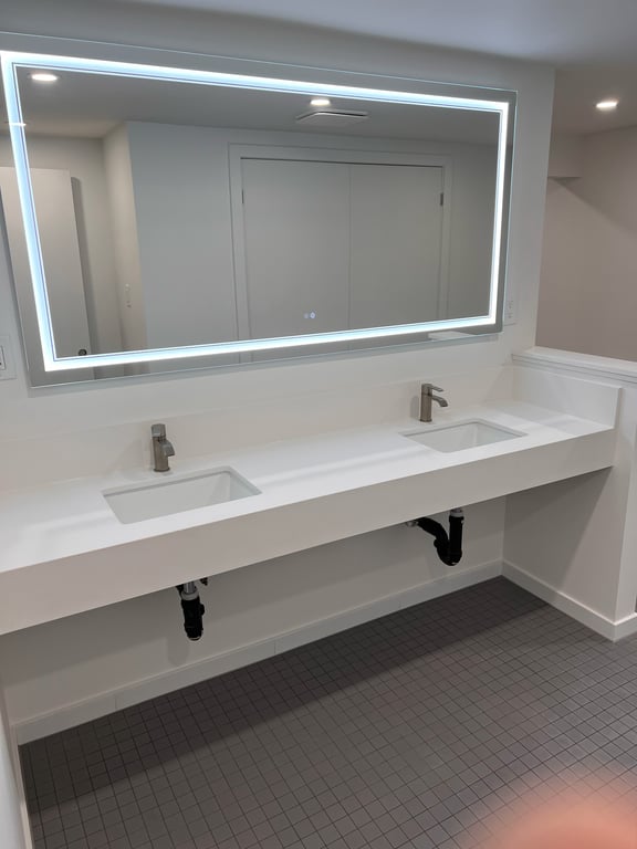 Bathroom sink finish detail