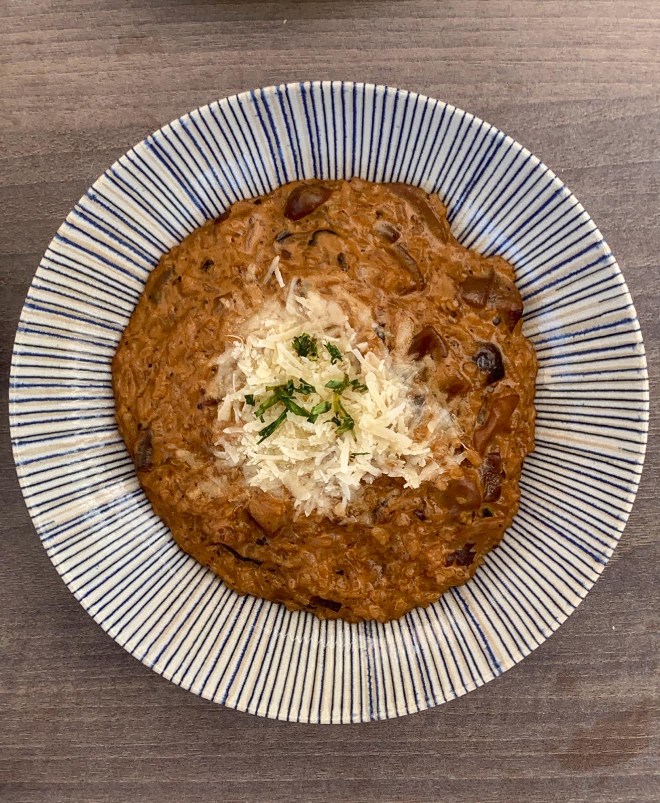 Arroz meloso de setas