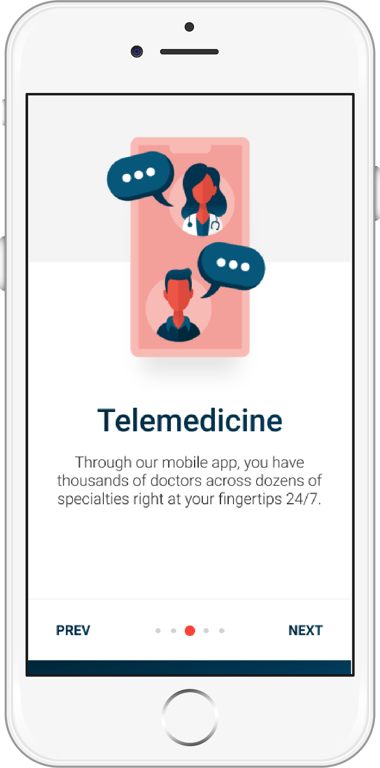 Evry Care App telemedicine screen