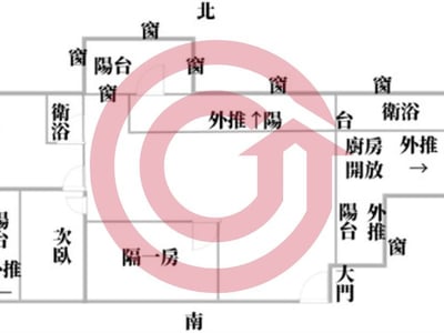 南京新富邊間三面採光 3+1房.室內近30坪 照片 3