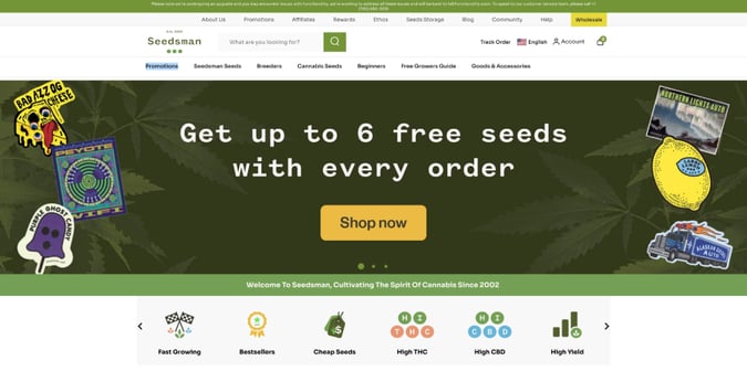 Seedsman Website