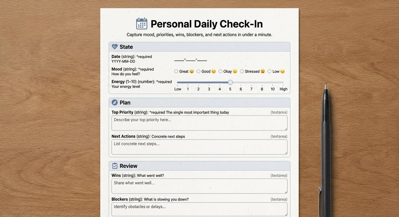 Personal Daily Check‑In