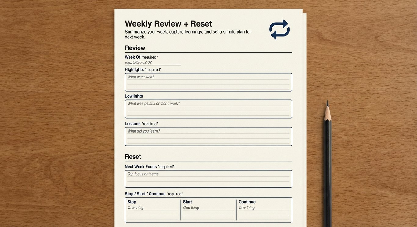 Weekly Review + Reset