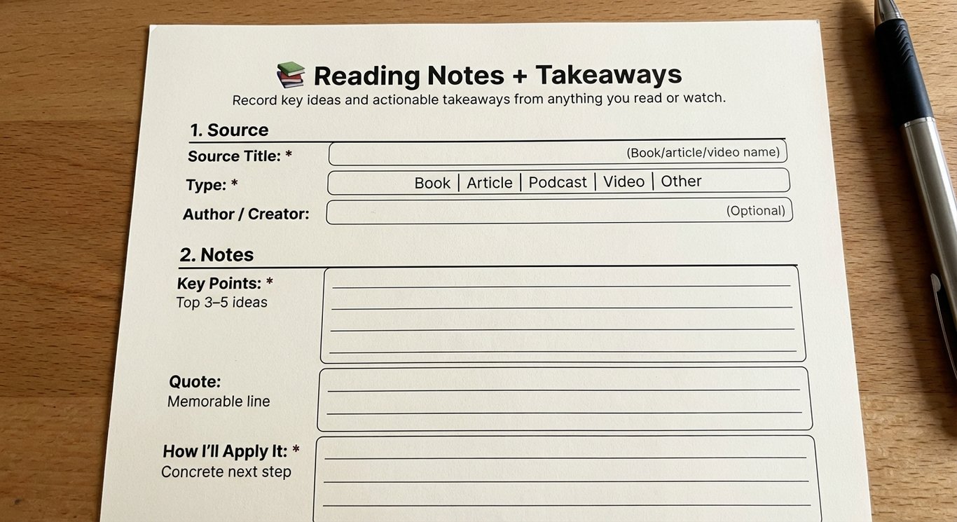 Reading Notes + Takeaways