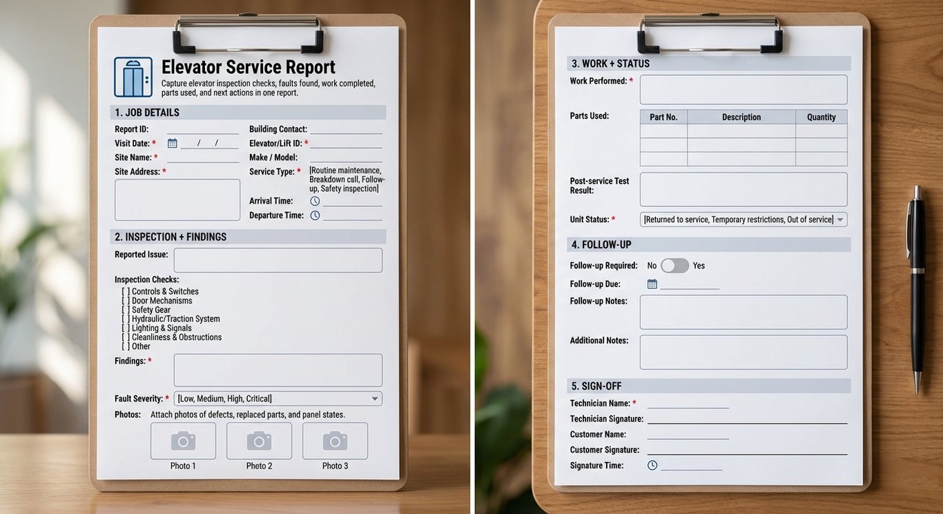 Elevator Service Report