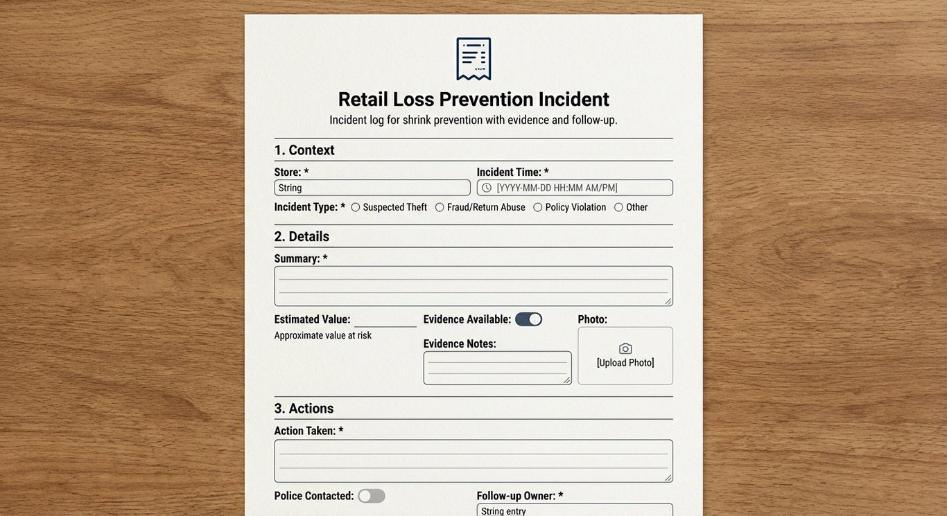 Retail Loss Prevention Incident