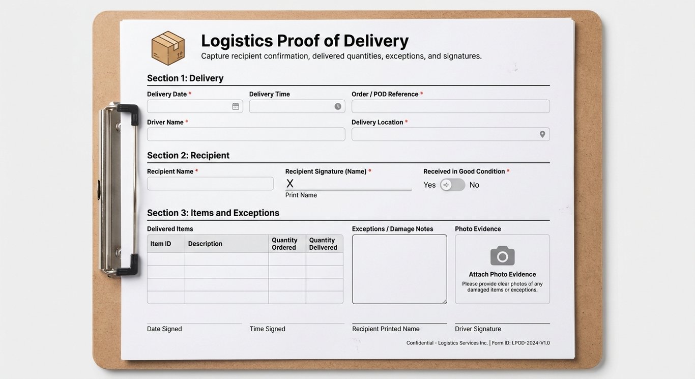 Logistics Proof of Delivery