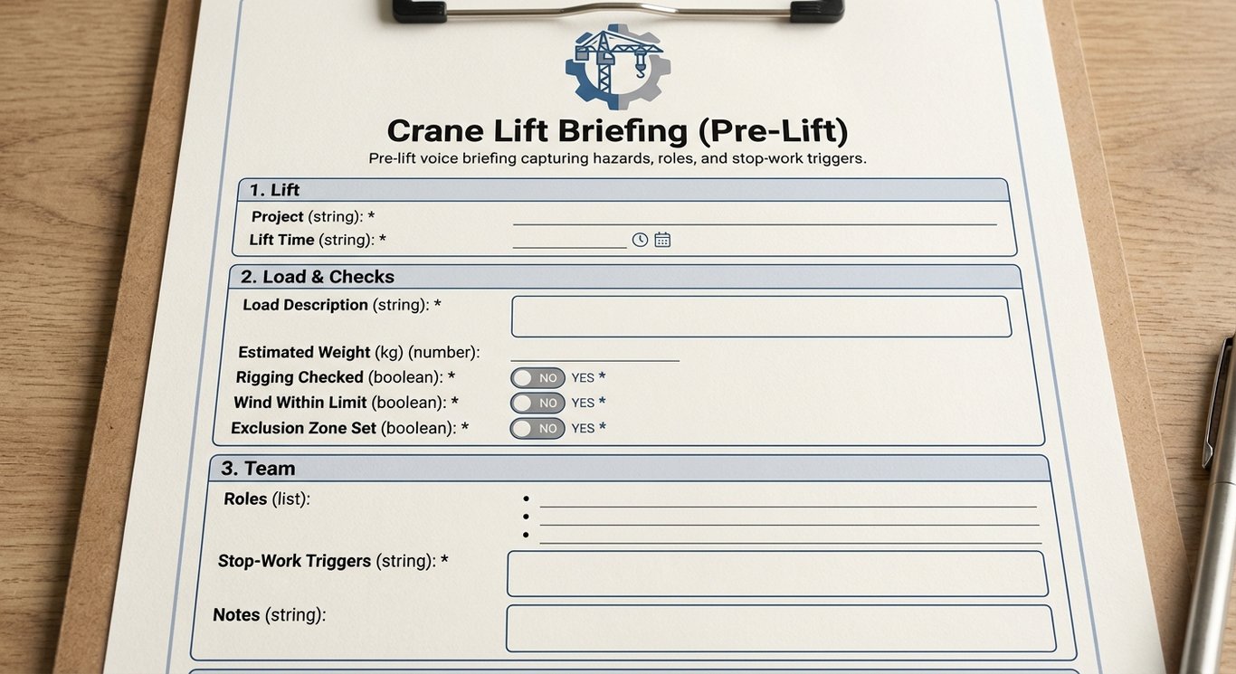 Crane Lift Briefing (Pre-Lift)