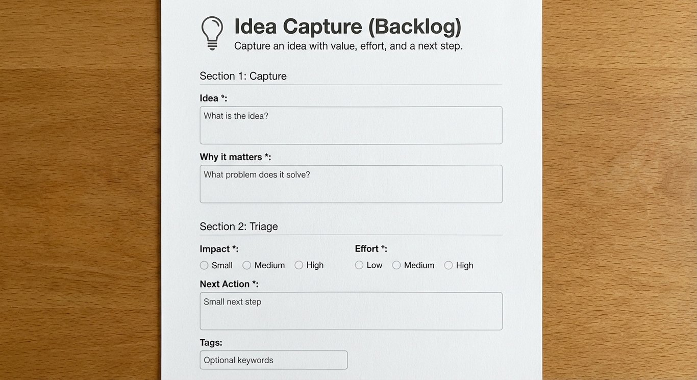 Idea Capture (Backlog)