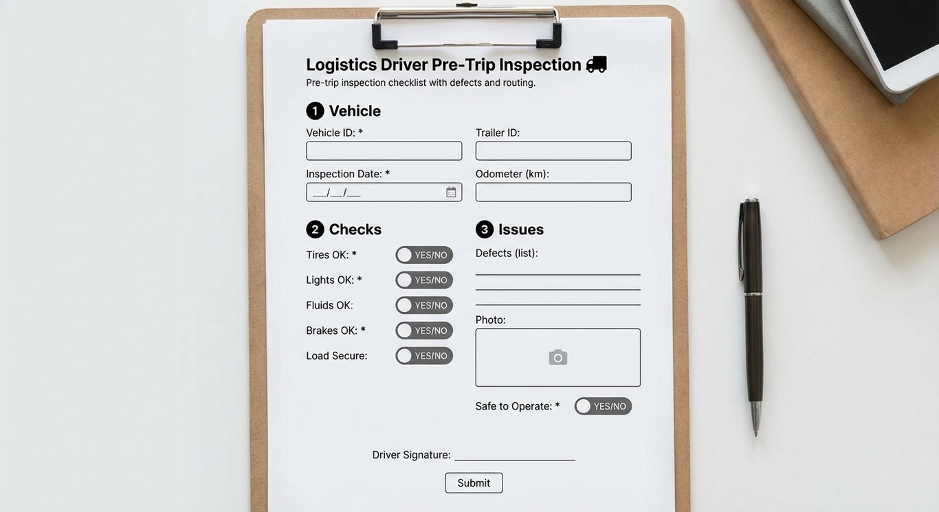 Logistics Driver Pre-Trip Inspection