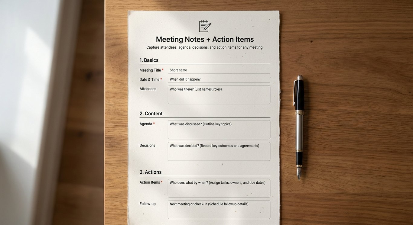 Meeting Notes + Action Items