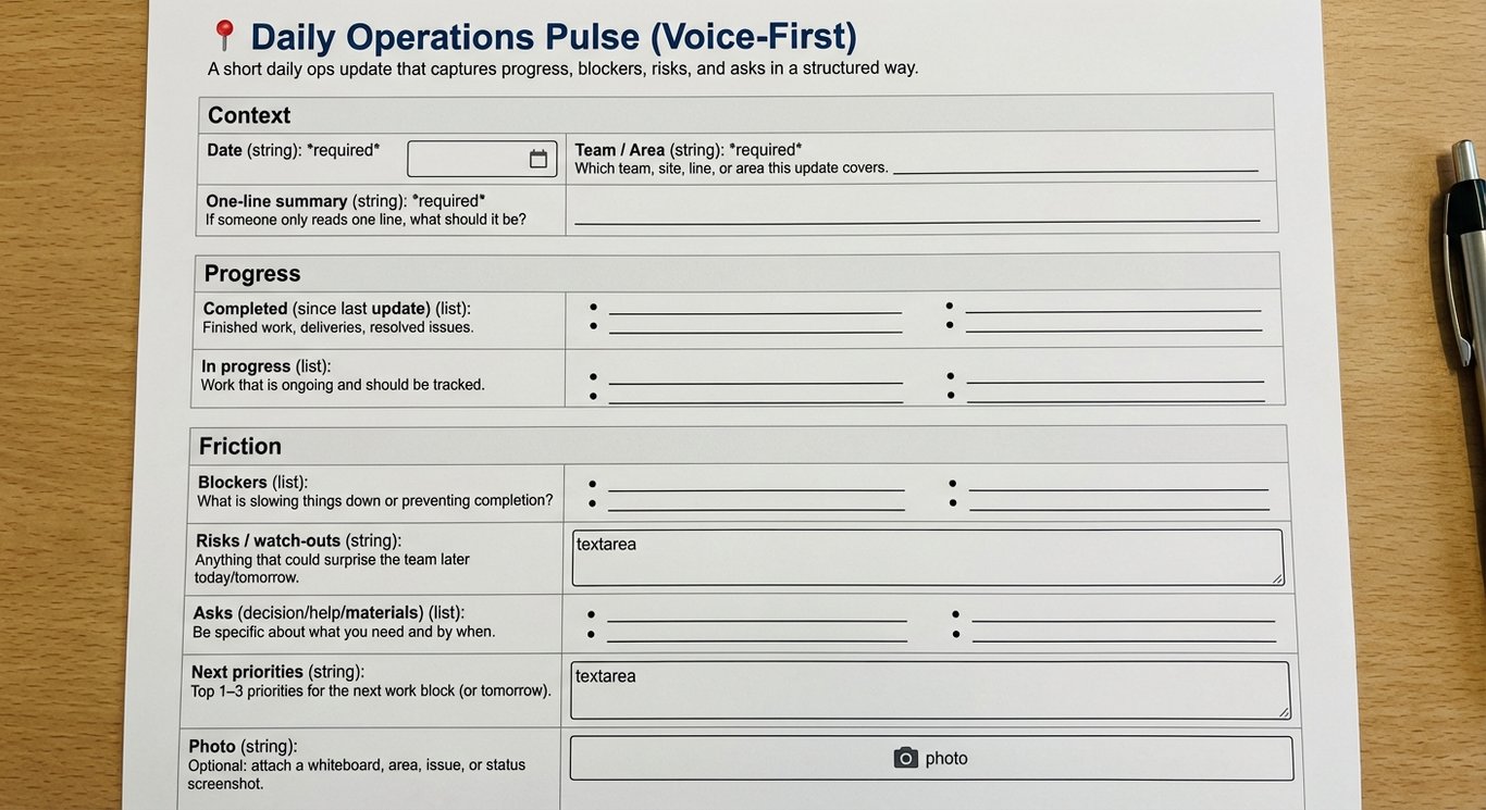 Daily Operations Pulse (Voice-First)