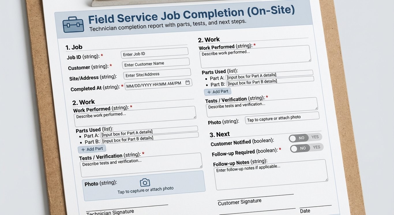 Field Service Job Completion (On-Site)