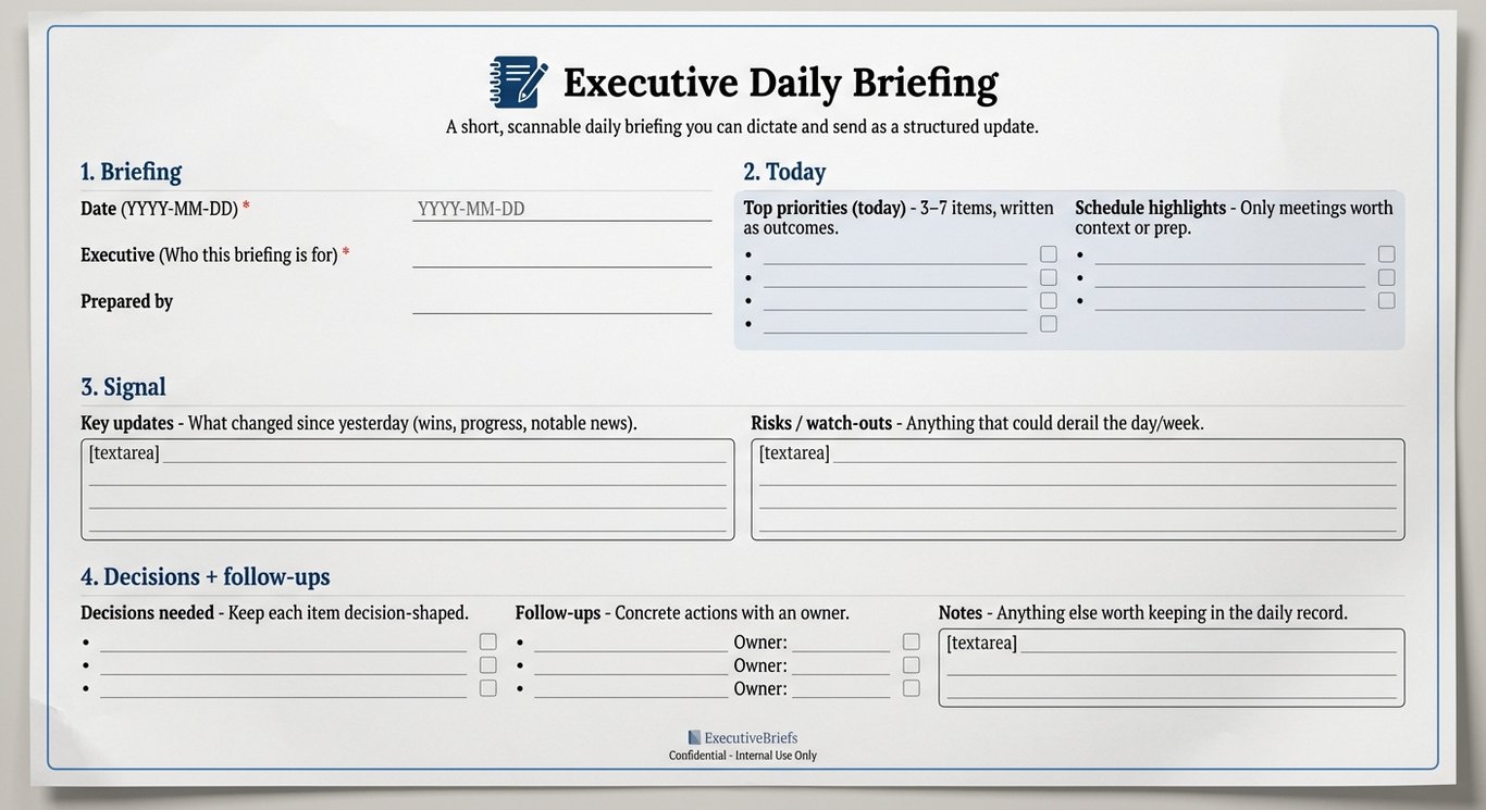 Executive Daily Briefing