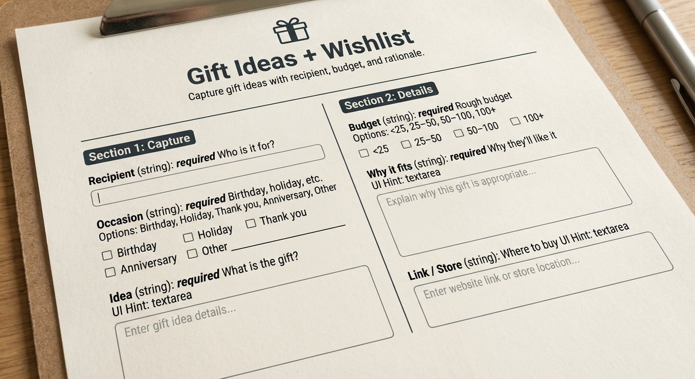 Gift Ideas + Wishlist
