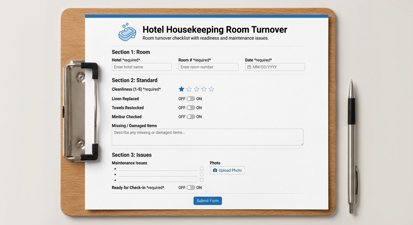 Hotel Housekeeping Room Turnover