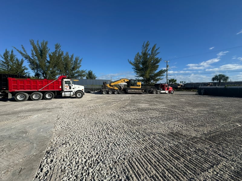 Cleared warehouse site after full demolition in Fort Lauderdale, 2024