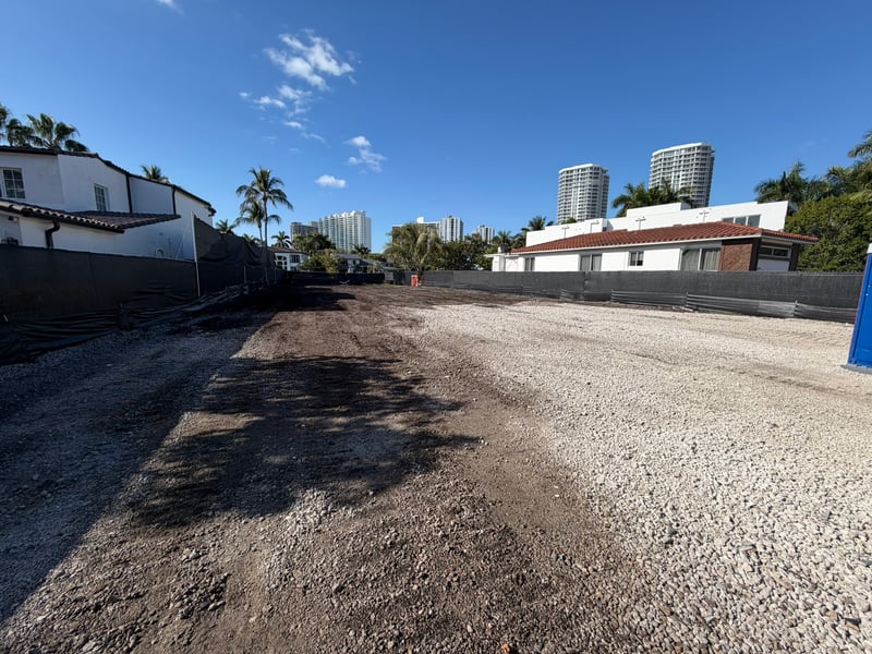 Cleared lot after total home demolition in Fort Lauderdale, 2026