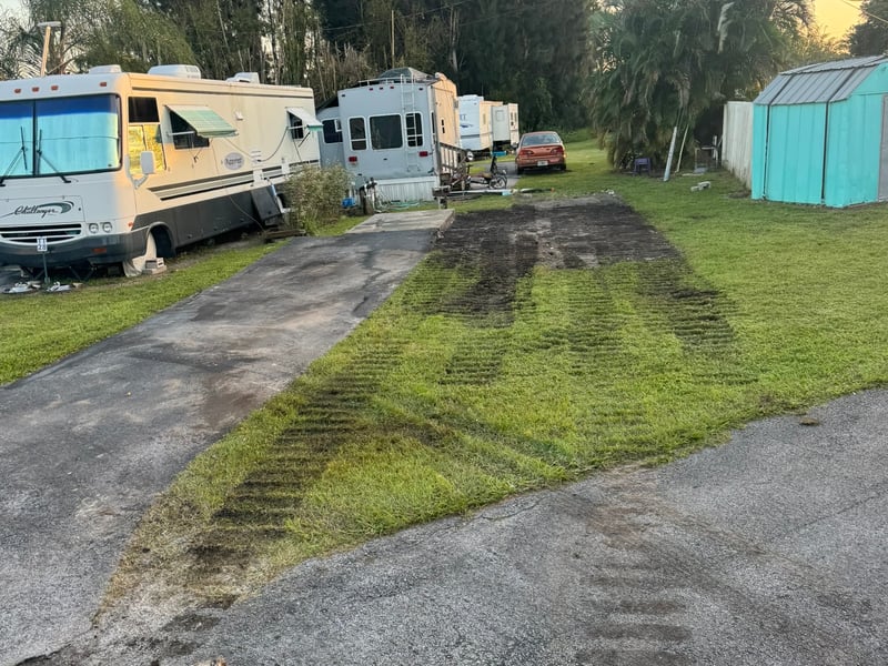 Site cleared after RV and manufactured home removal in Stuart, FL, 2024