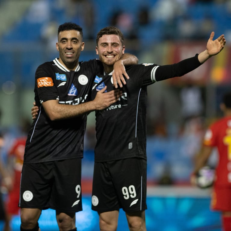 فرحة أهداف مباراة القادسية والشباب