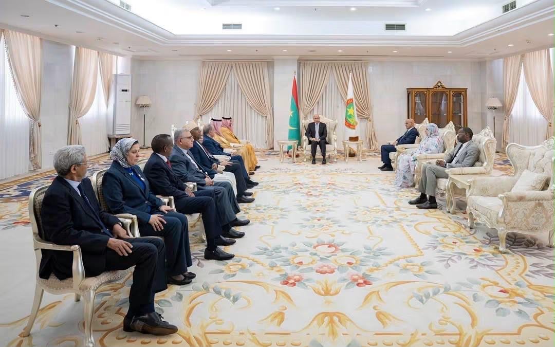 الرئيس الموريتاني يستقبل وفد الجمعيات الوطنية للهلال الأحمر برئاسة أمين ARCO