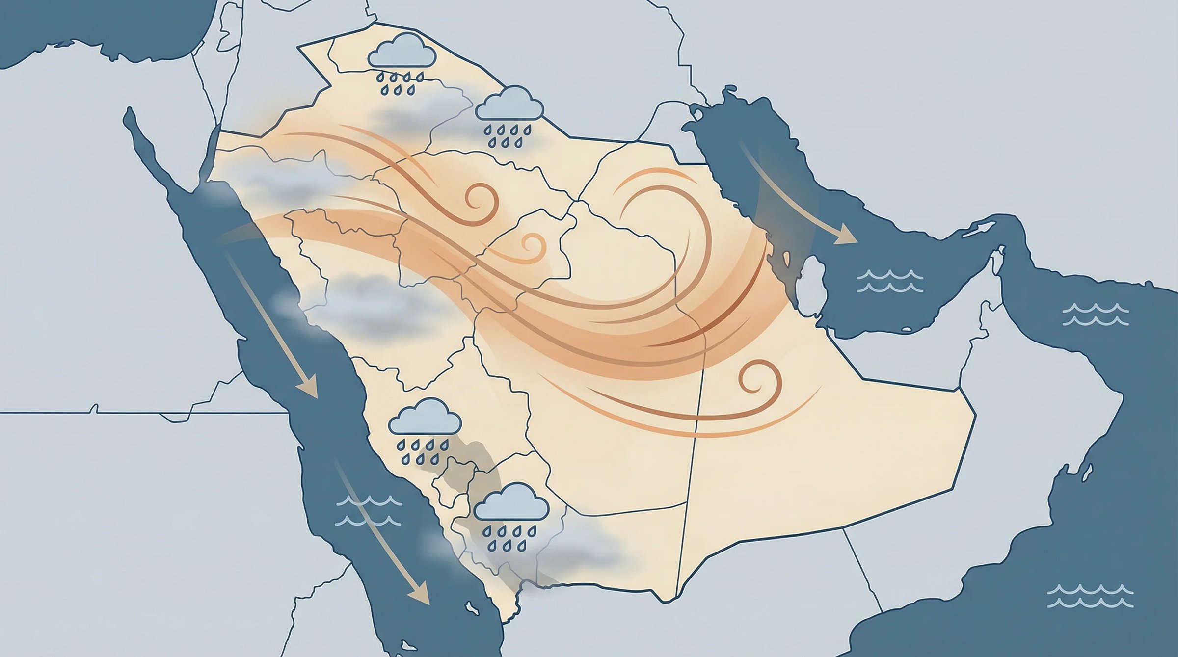 ?ياح نشطة وأتربة على مناطق