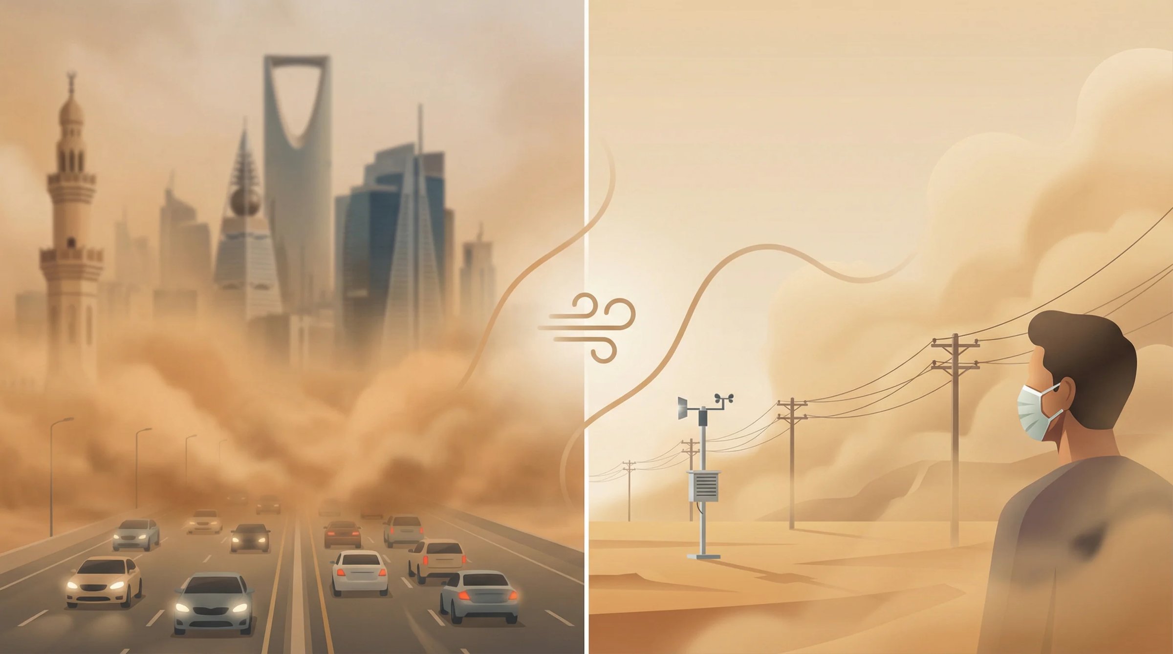 ?لأرصاد تحذّر من أتربة مثارة