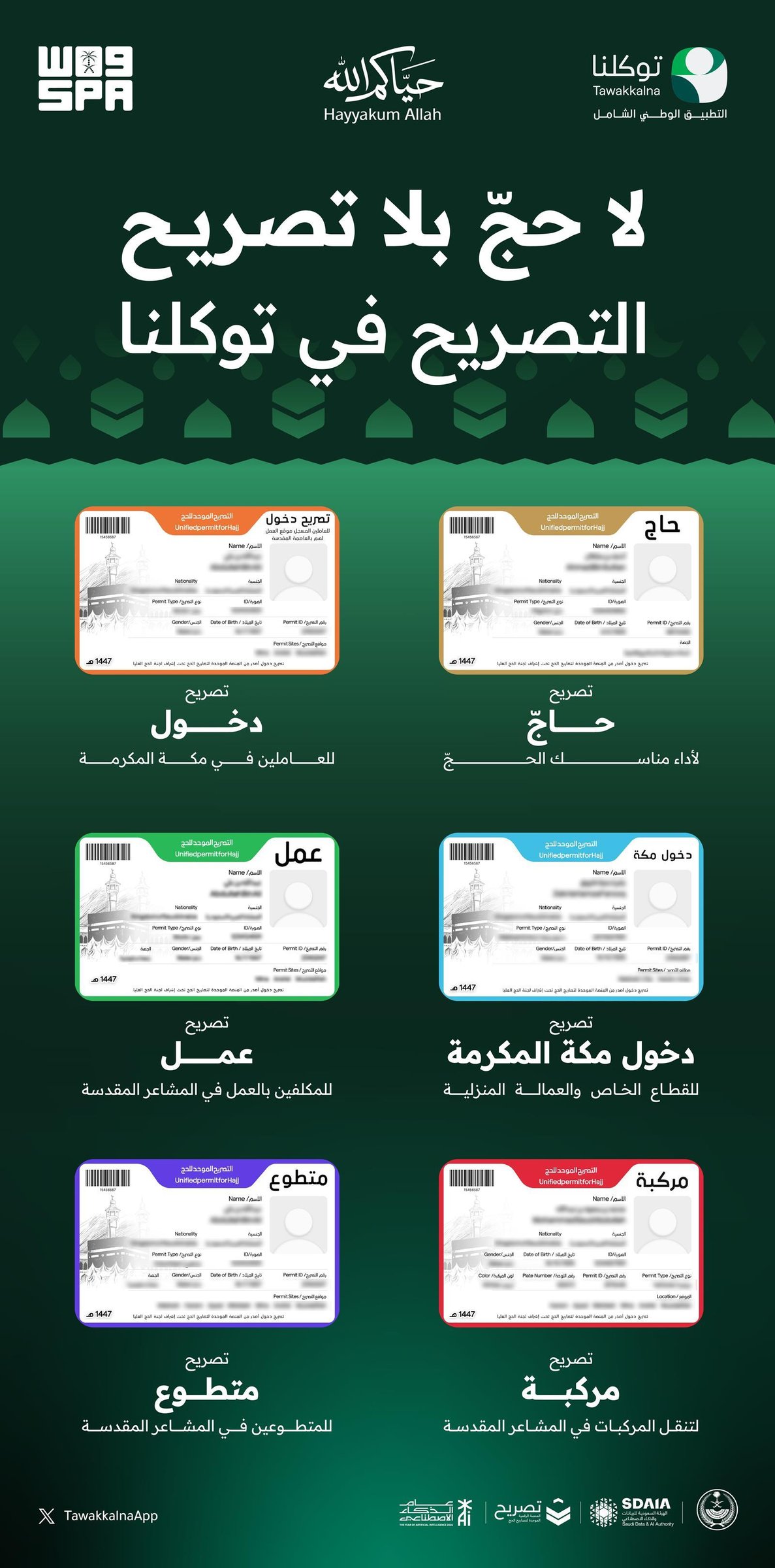 توكلنا يتيح تصفح تصاريح الحج لموسم 1447هـ بـ19 لغة لأكثر من 36 مليون مستخدم - يدعم التطبيق 19 لغة ويقدم أكثر من 1300 خدمة لحجاج بيت الله الحرام.. يهدف إلى تنظيم الدخول والتنقل في مكة والمشاعر المقدسة خلال #موسم_الحج 
