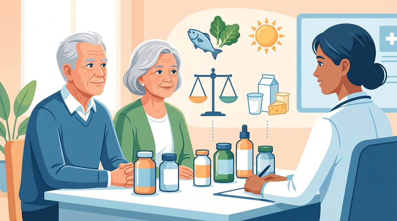 دراسة علمية تحسم جدل المكملات الغذائية لكبار السن وتحدد الأنواع الضرورية فقط. المكملات لا تُستخدم إلا عند وجود نقص غذائي مؤكد مع التأكيد على أن التغذية المتوازنة هي الأساس. فيتامينات محددة مثل ب12 و(د) والبروتين تبرز أهميتها مع التحذير من الإفراط لتفادي آثار صحية سلبية 